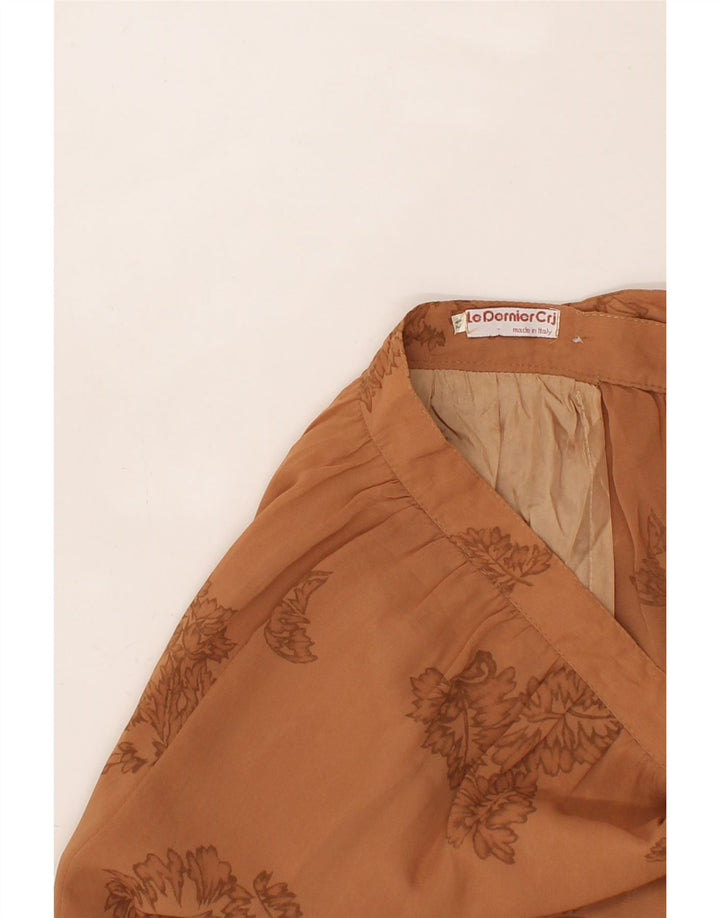 VINTAGE Womens Abstract Pattern A-Line Skirt IT 42 Medium W30 Brown Vintage Vintage and Second-Hand Vintage from Messina Hembry 