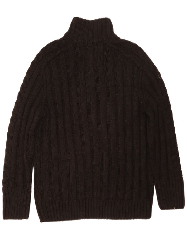 Superdry Herre Button Neck Sweater 2XL Brun Akryl