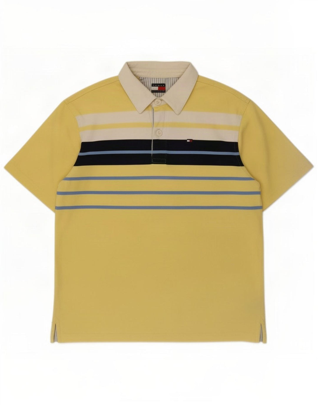 Tommy Hilfiger Rugby poloshirt til mænd Medium gul stribet