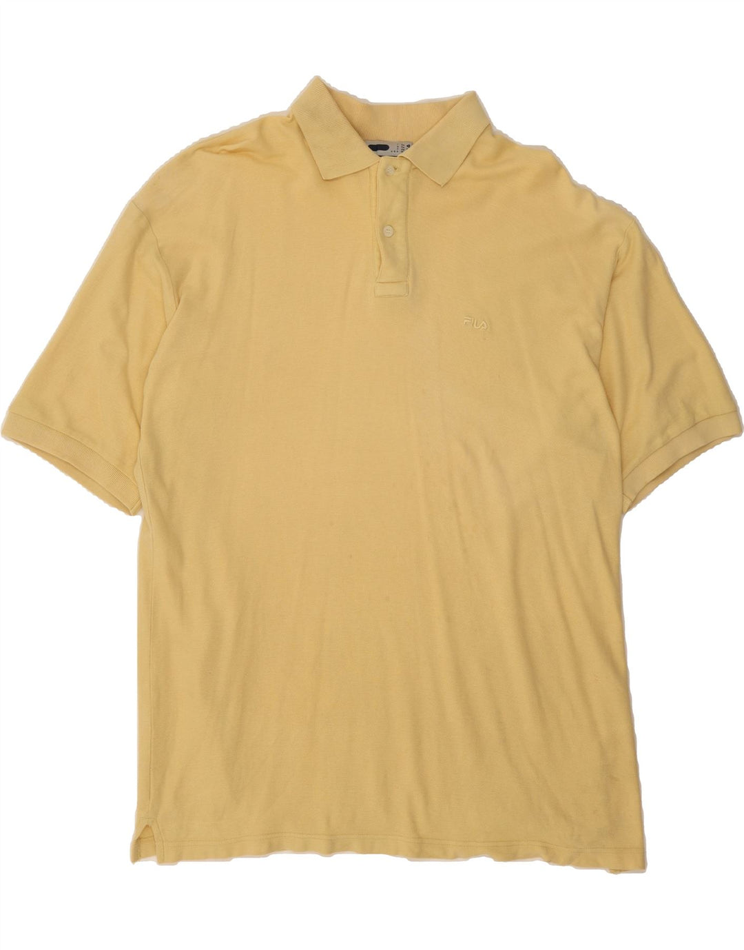 FILA Mens Polo Shirt IT 54 XL Yellow Cotton Vintage Fila and Second-Hand Fila from Messina Hembry 
