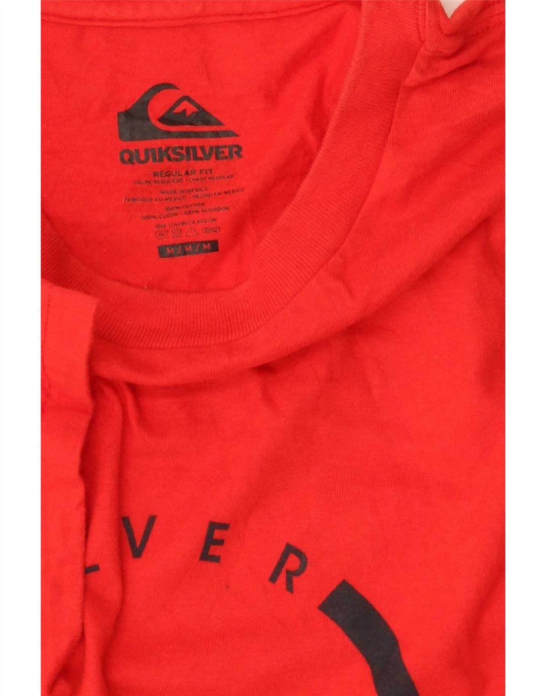 Quiksilver Herre Regular Fit Grafisk T-shirt Top Medium Rød Bomuld