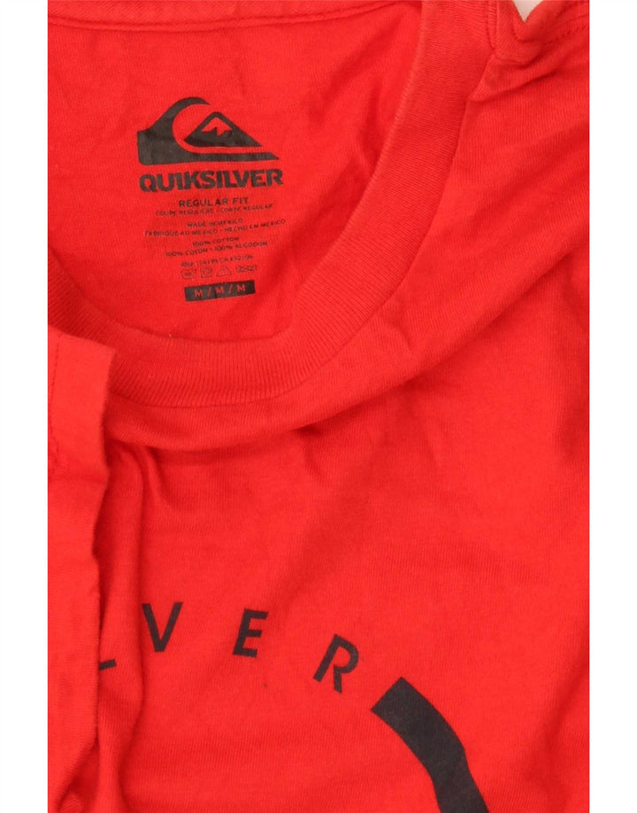 Quiksilver Herre Regular Fit Grafisk T-shirt Top Medium Rød Bomuld