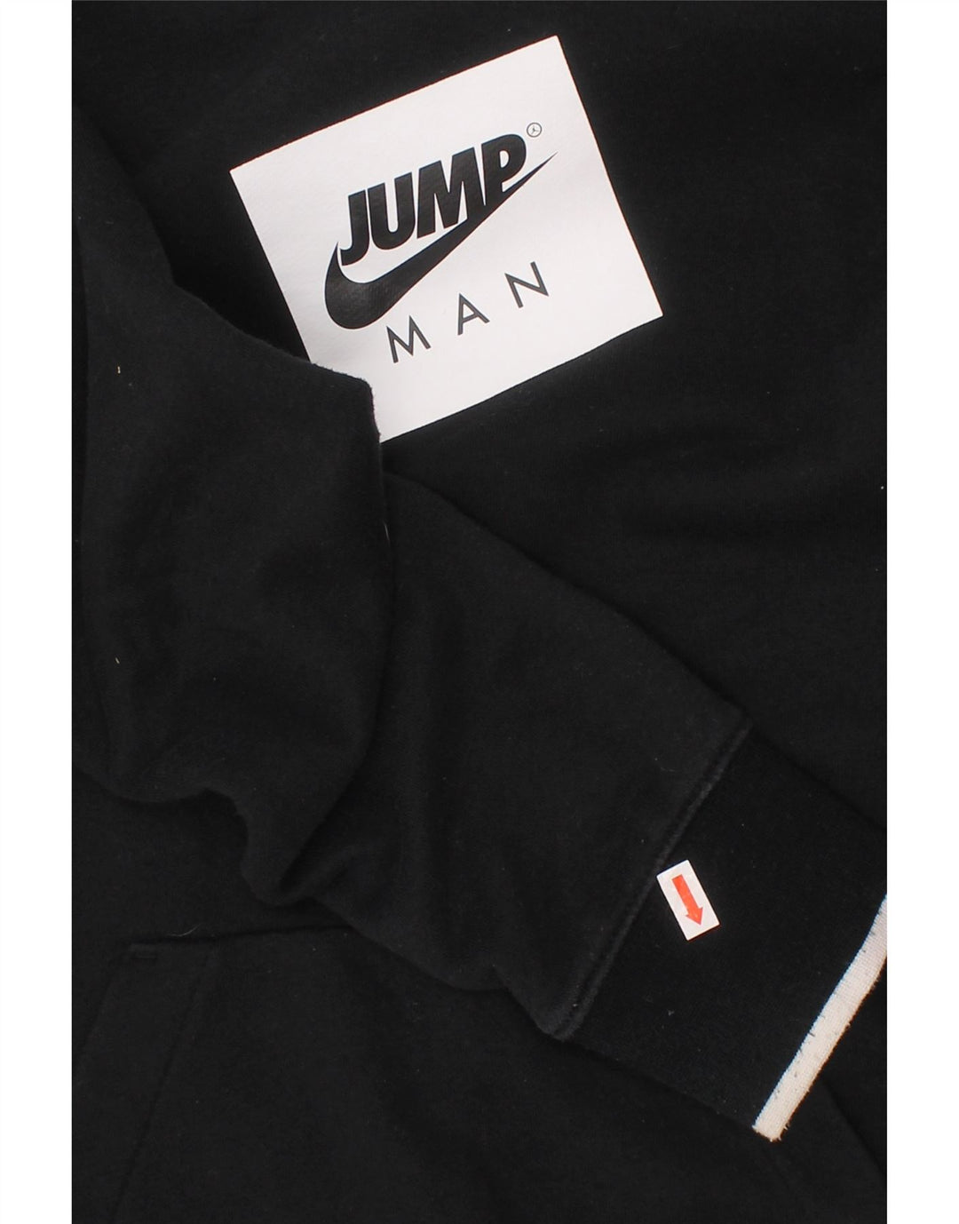 JORDAN Grafisk hættetrøje til drenge 12-13 år Stor sort bomuld