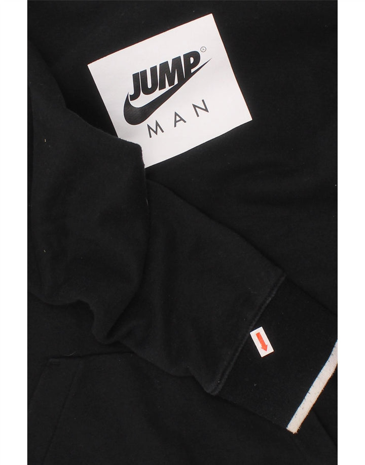 JORDAN Grafisk hættetrøje til drenge 12-13 år Stor sort bomuld