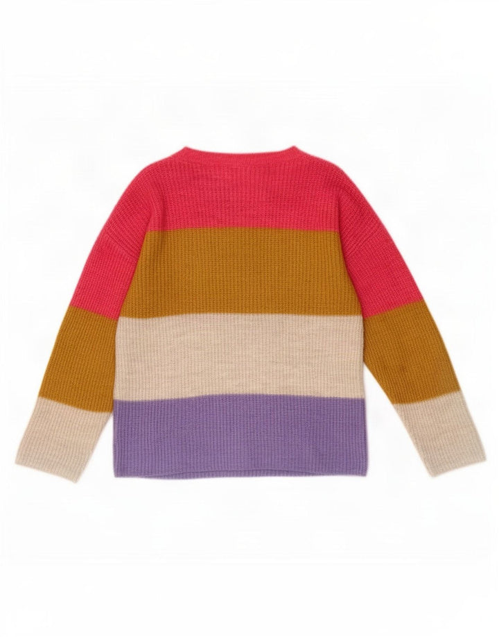 Marks & Spencer Dame Boat Neck Jumper Sweater UK 14 Medium Flerfarvet