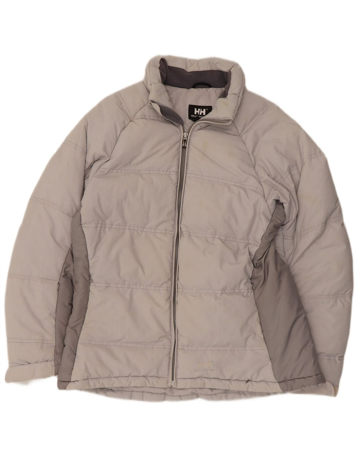 Helly Hansen Polstret Damejakke UK 16 Stor Grå Colourblock Nylon