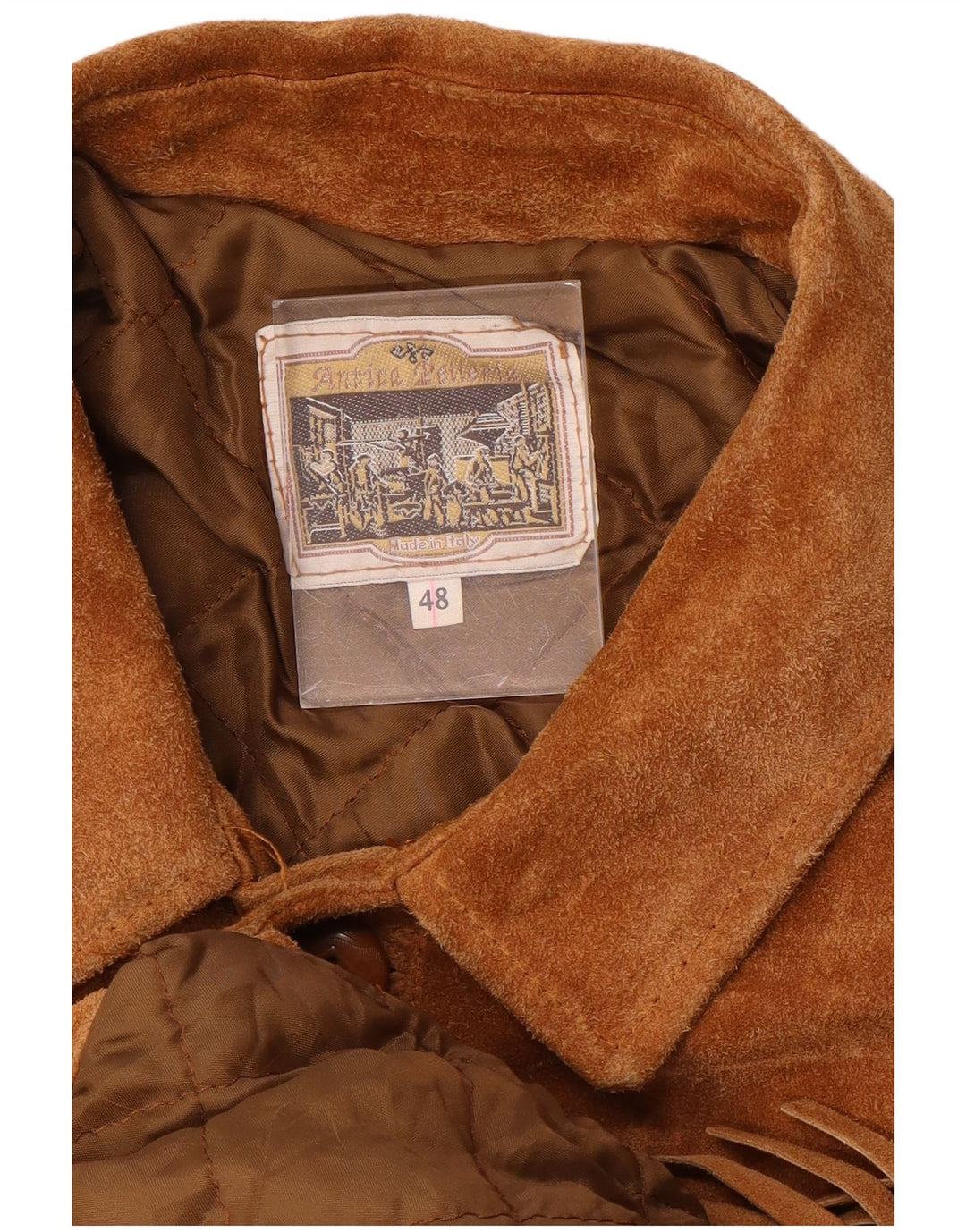 Antica Pelleria Herre ruskindsjakke IT 48 Medium Brown Cowboy