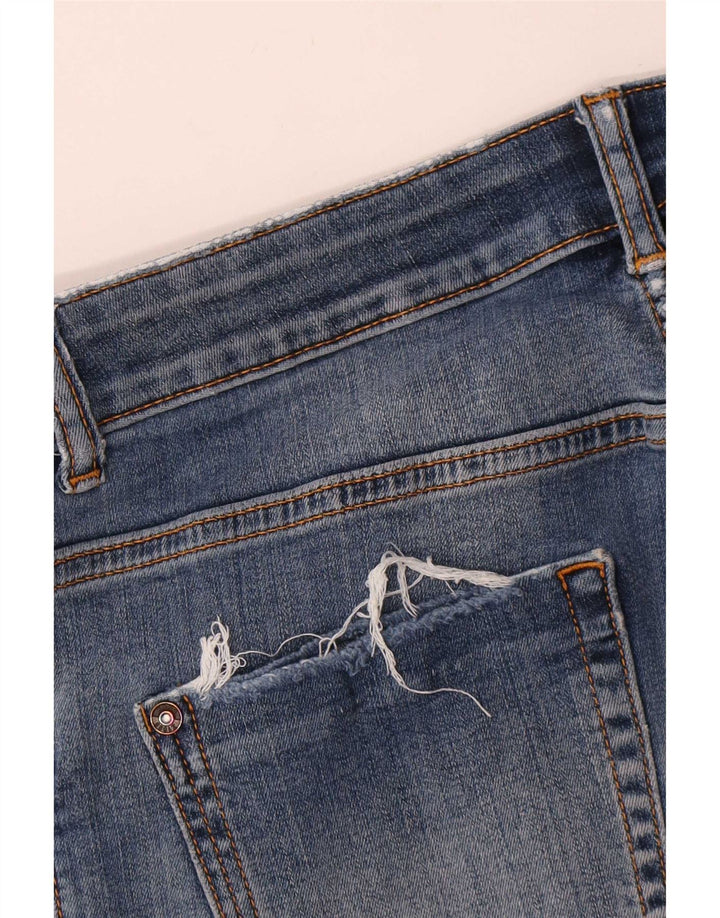 Zara Dame Distressed Skinny Jeans W28 L27 Blå
