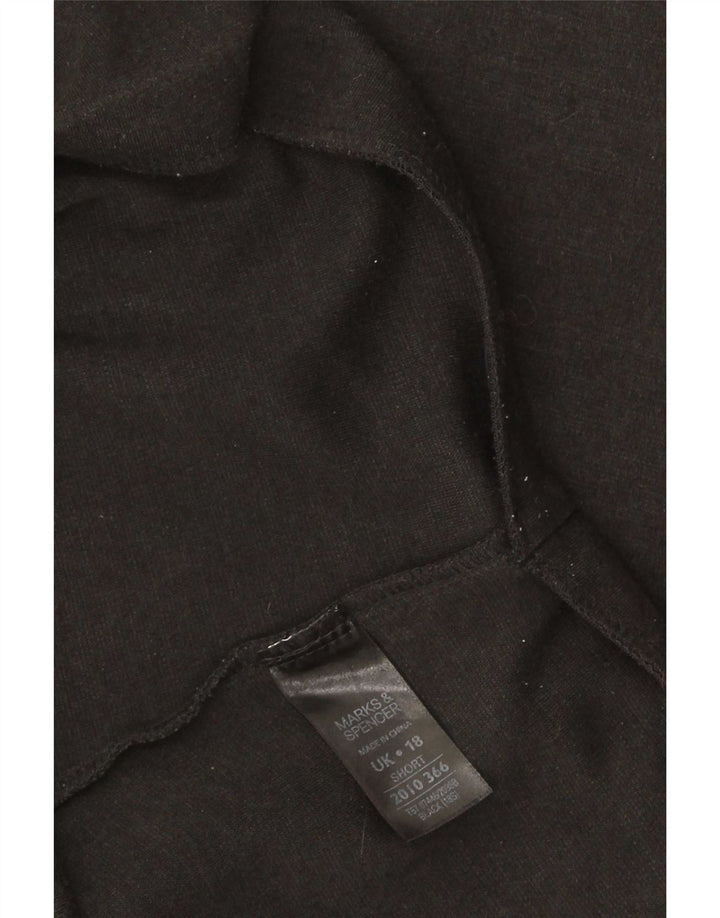 Marks & Spencer Womens Crop Leggings UK 18 XL Sort