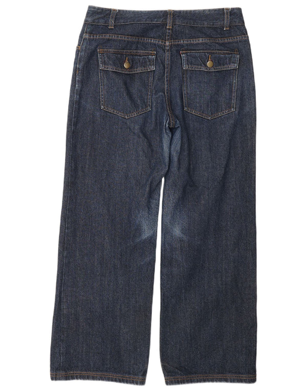 Toast Dame Jeans med brede ben UK 12 Medium W32 L29 Navy Blue