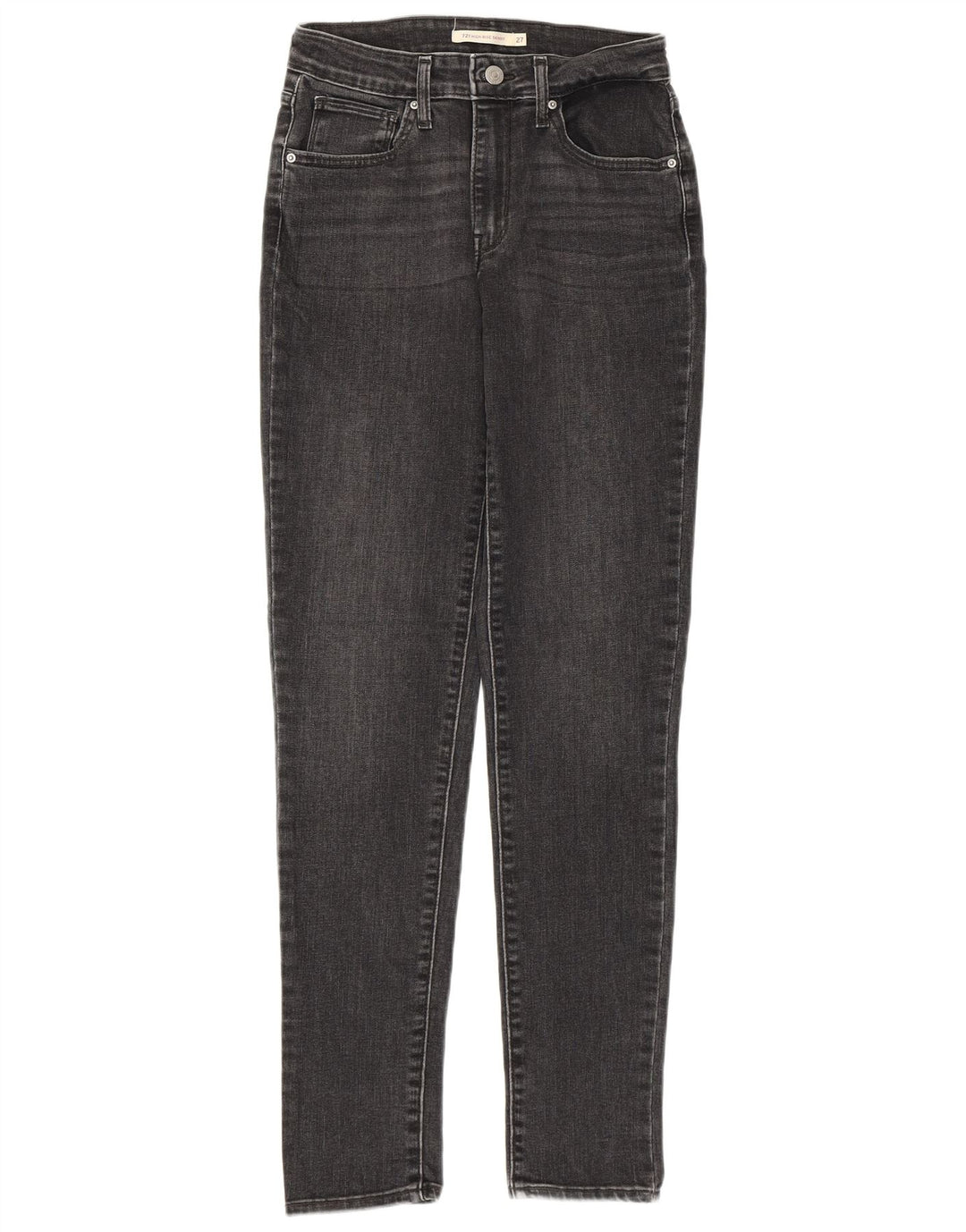 LEVI'S Dame 721 Skinny Jeans W27 L30 Grå Bomuld