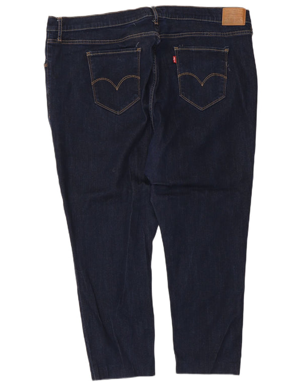 Levi's Womens 721 High Rise Crop Skinny Jeans US 24 4XL W42 L24 Marineblå