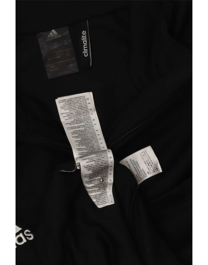 Adidas Herre Climalite Pullover med lynlås-hals Træningsdragt Top 2XL Sort Polyester