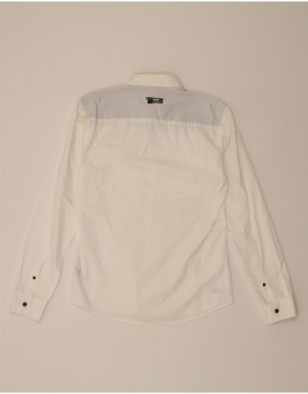 JACK & JONES Mens Shirt Large White Polyester Vintage Jack & Jones and Second-Hand Jack & Jones from Messina Hembry 