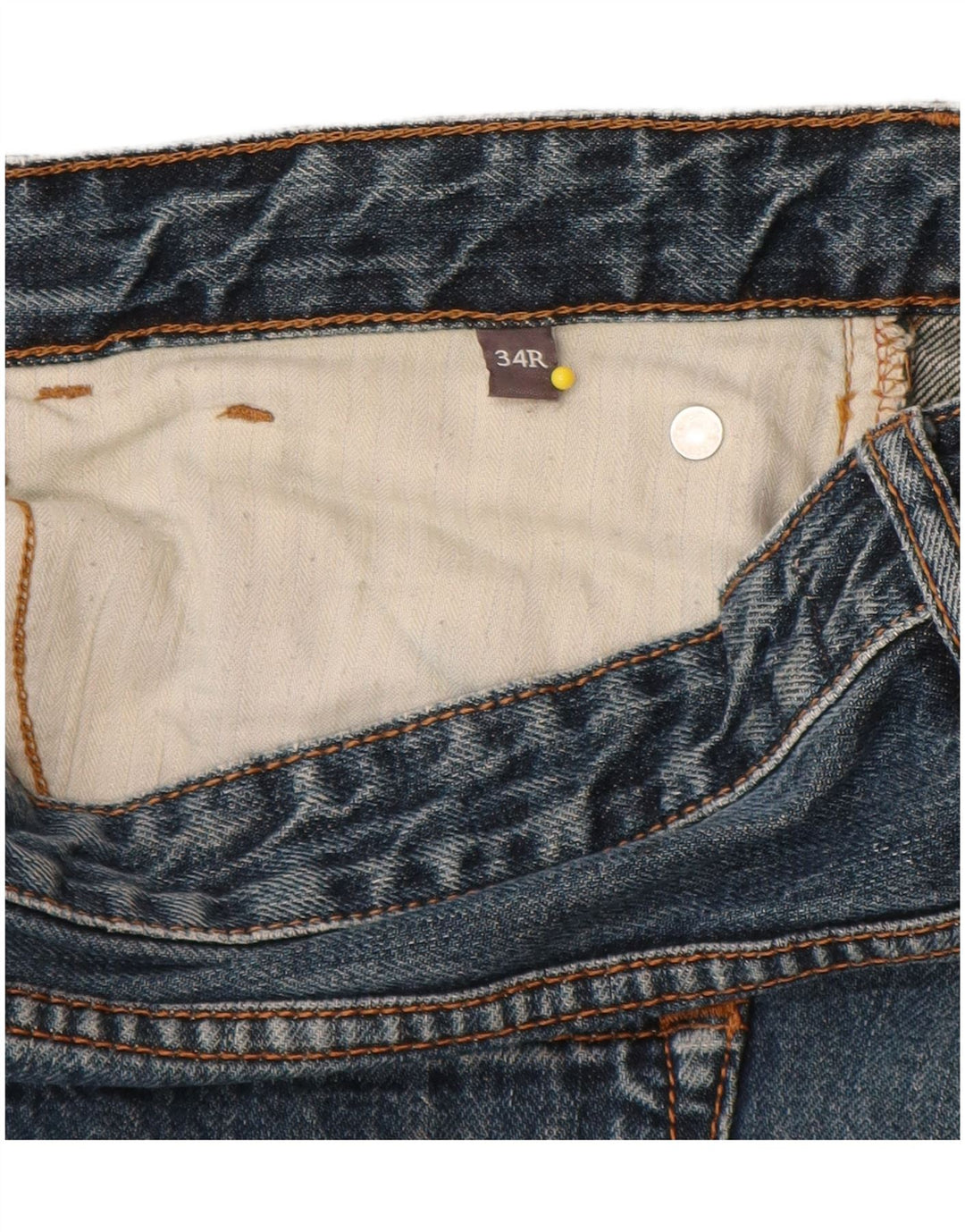 Fat Face Herre Straight Jeans W34 L33 Blå