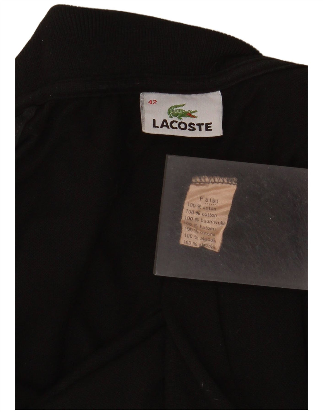 Lacoste Dame Polo Shirt Størrelse 42 Stor Sort Bomuld
