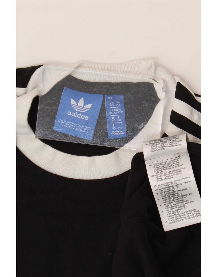 Adidas Herre T-Shirt Top XS Sort Bomuld