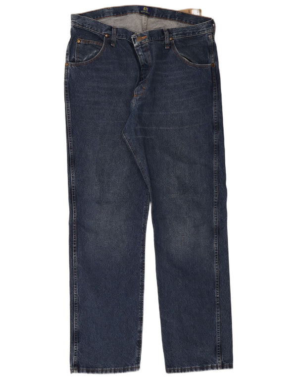 Wrangler Straight Jeans til mænd W38 L32 blå bomuld