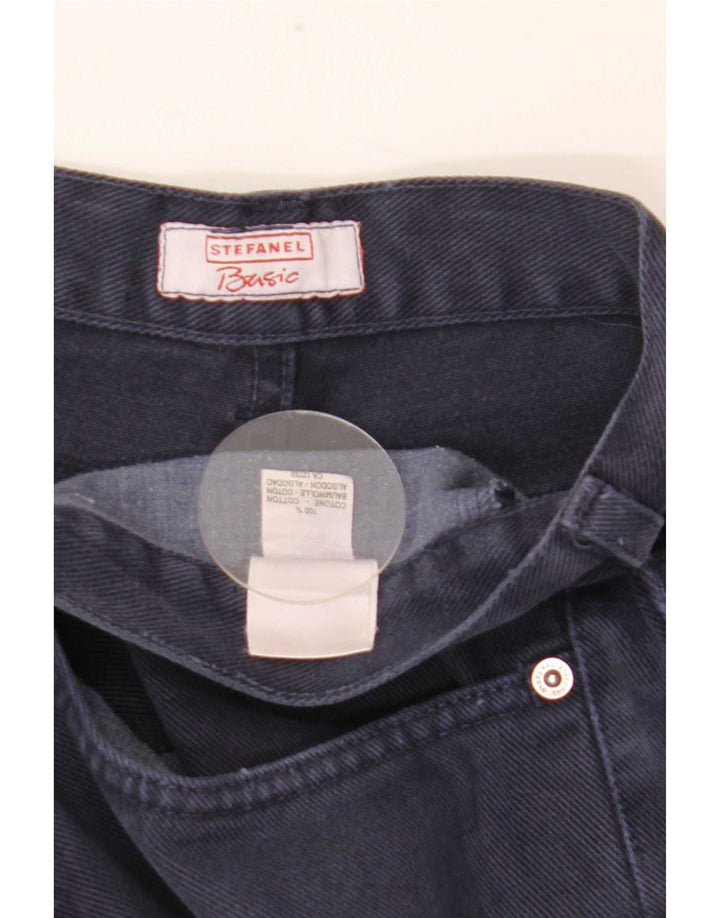 Stefanel Herre Straight Jeans IT 48 Medium W34 L34 Marineblå Bomuld