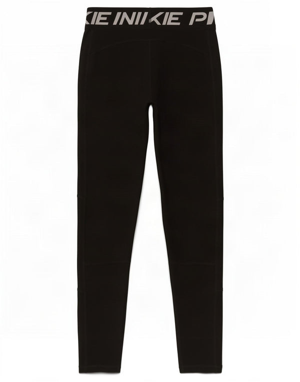 Nike Girls Dri Fit Graphic Leggings 13-14 Years XL Black