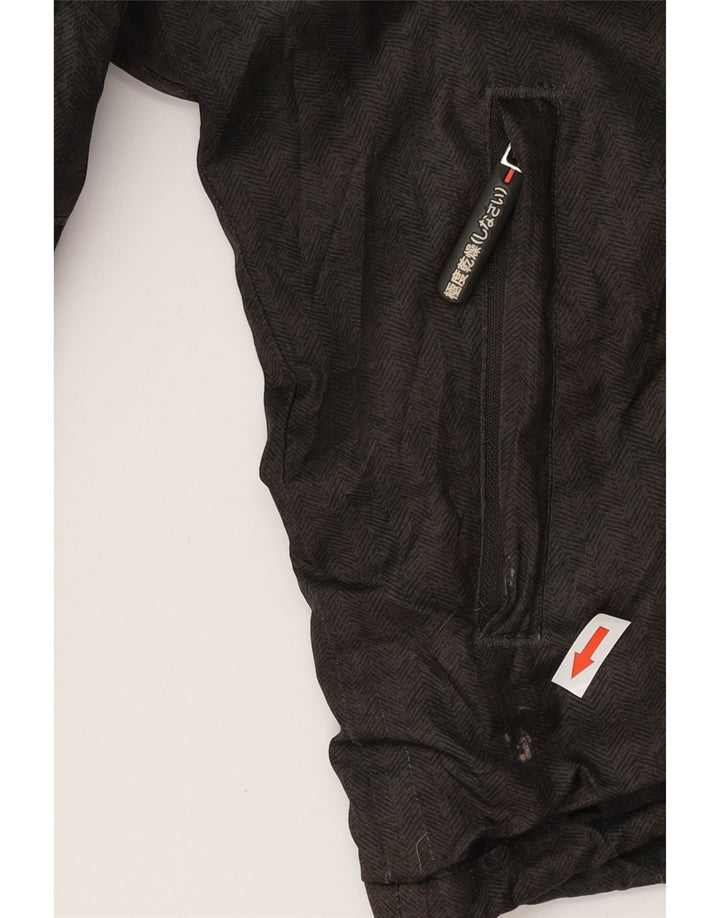 SUPERDRY Vindjakke med hætte til mænd UK 36 Small Grey Herringbone