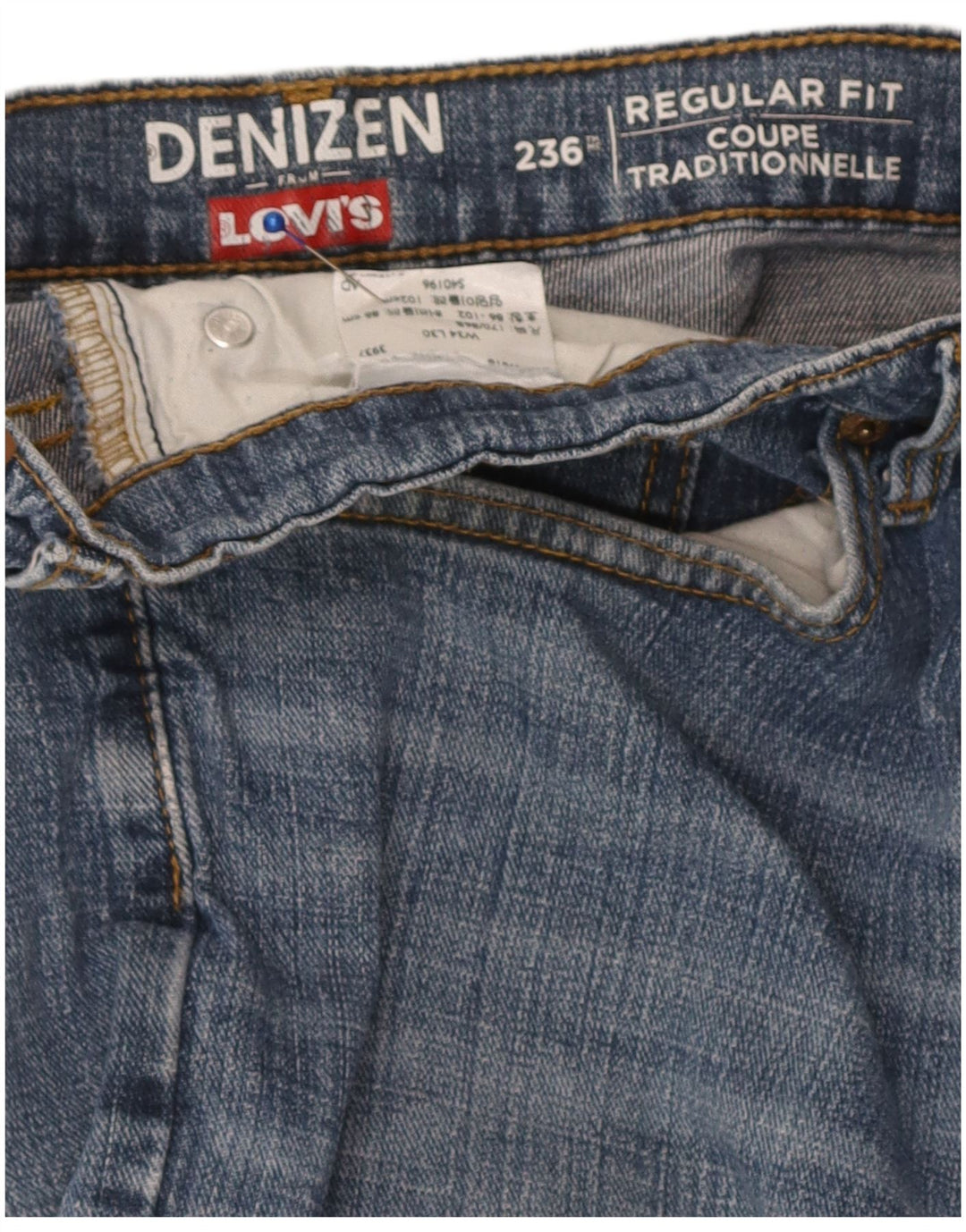 Levi's Dame Denizen Regular Fit Straight Jeans W34 L30 Blå