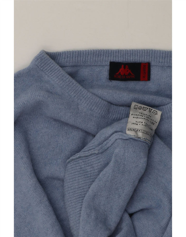 Kappa Herre sweater med rund hals XL blå uld