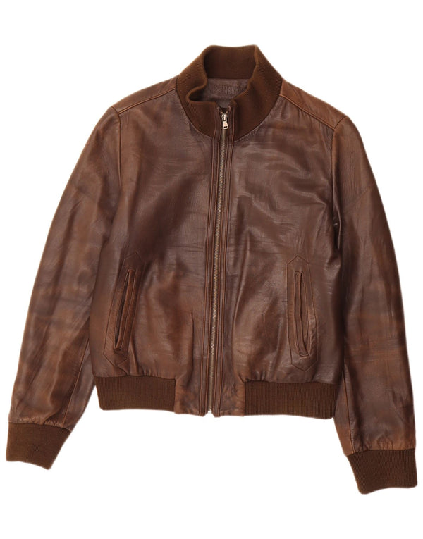 Les Marees Herre Læderjakke IT 48 Medium Brun
