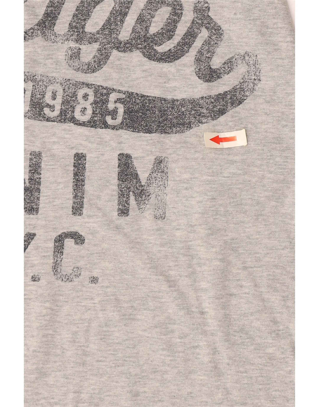 Tommy Hilfiger Herre Grafisk T-Shirt Top Stor Grå Flecked Bomuld