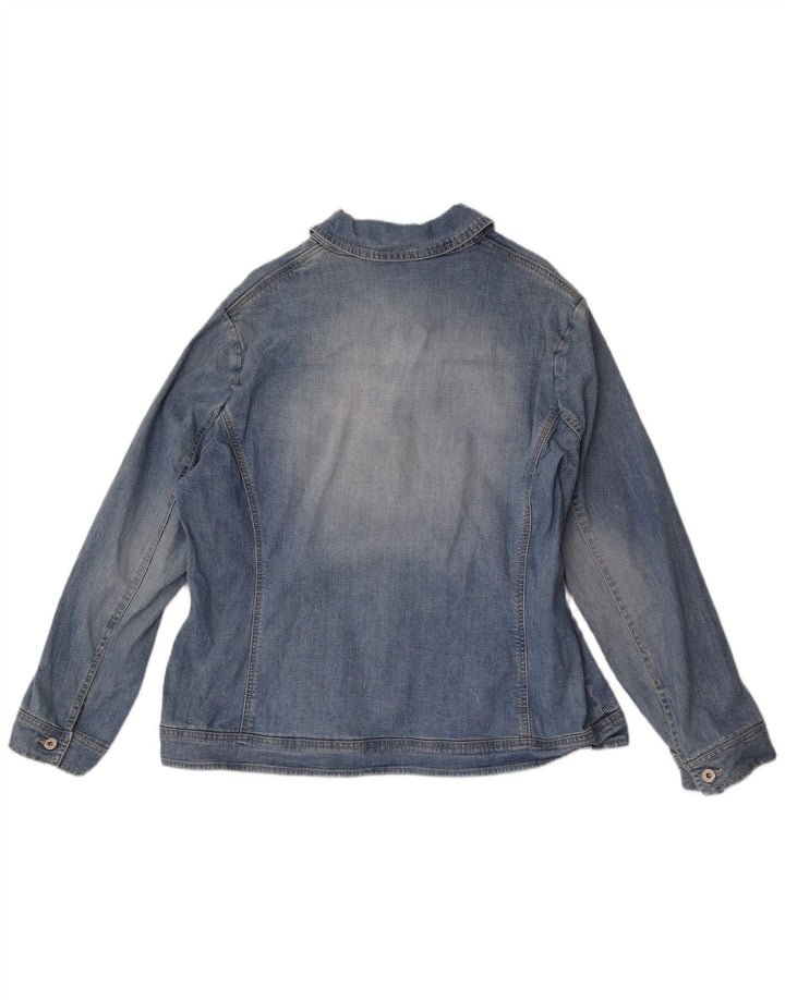 Krizia Dame Oversized denimjakke Størrelse 25 Stor Blå Bomuld