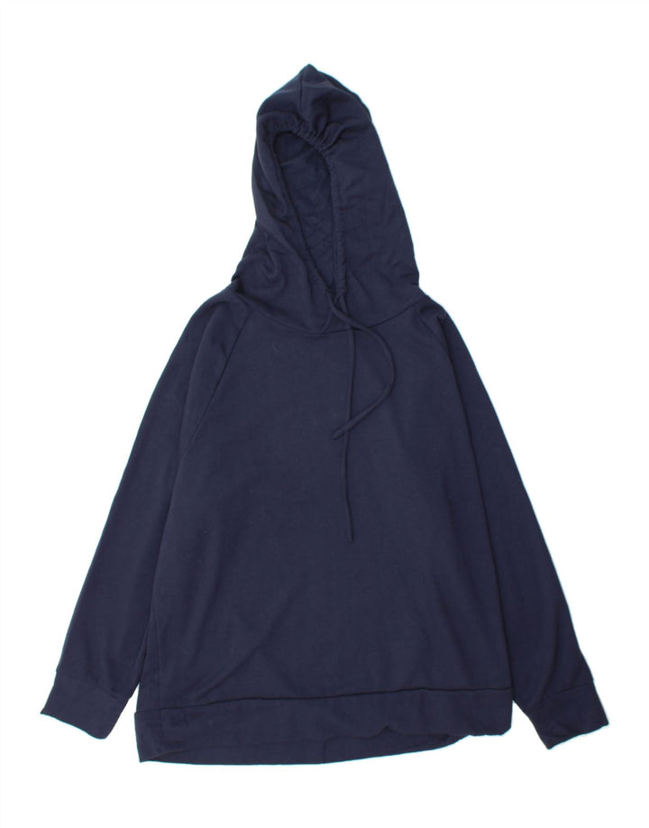 EDDIE BAUER Womens Oversized Hoodie Jumper UK 18 XL Navy Blue Polyester Vintage Eddie Bauer and Second-Hand Eddie Bauer from Messina Hembry 