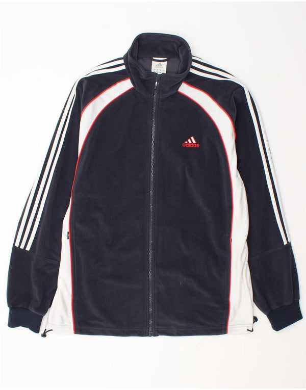 Adidas Træningsdragt til mænd Topjakke UK 40/42 Medium Navy Blue Colourblock