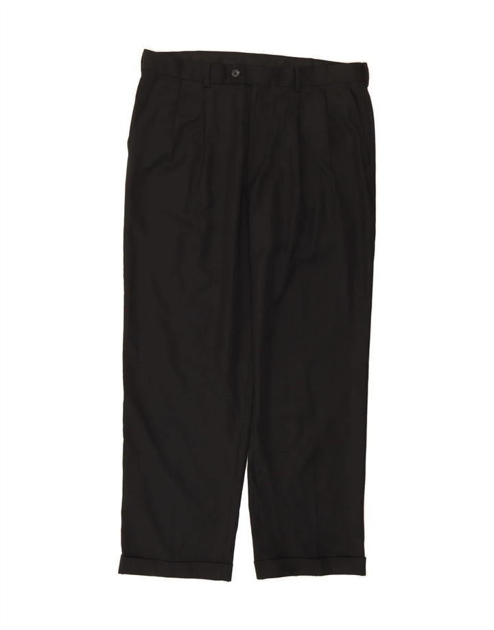 IZOD Mens Pegged Chino Trousers W36 L32 Black Polyester Vintage Izod and Second-Hand Izod from Messina Hembry 