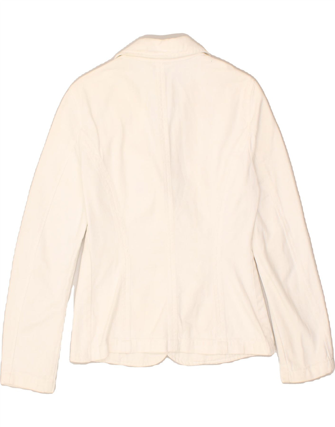 ROY ROGERS Womens 3 Button Blazer Jacket UK 10 Small White Cotton | Vintage Roy Rogers | Thrift | Second-Hand Roy Rogers | Used Clothing | Messina Hembry 