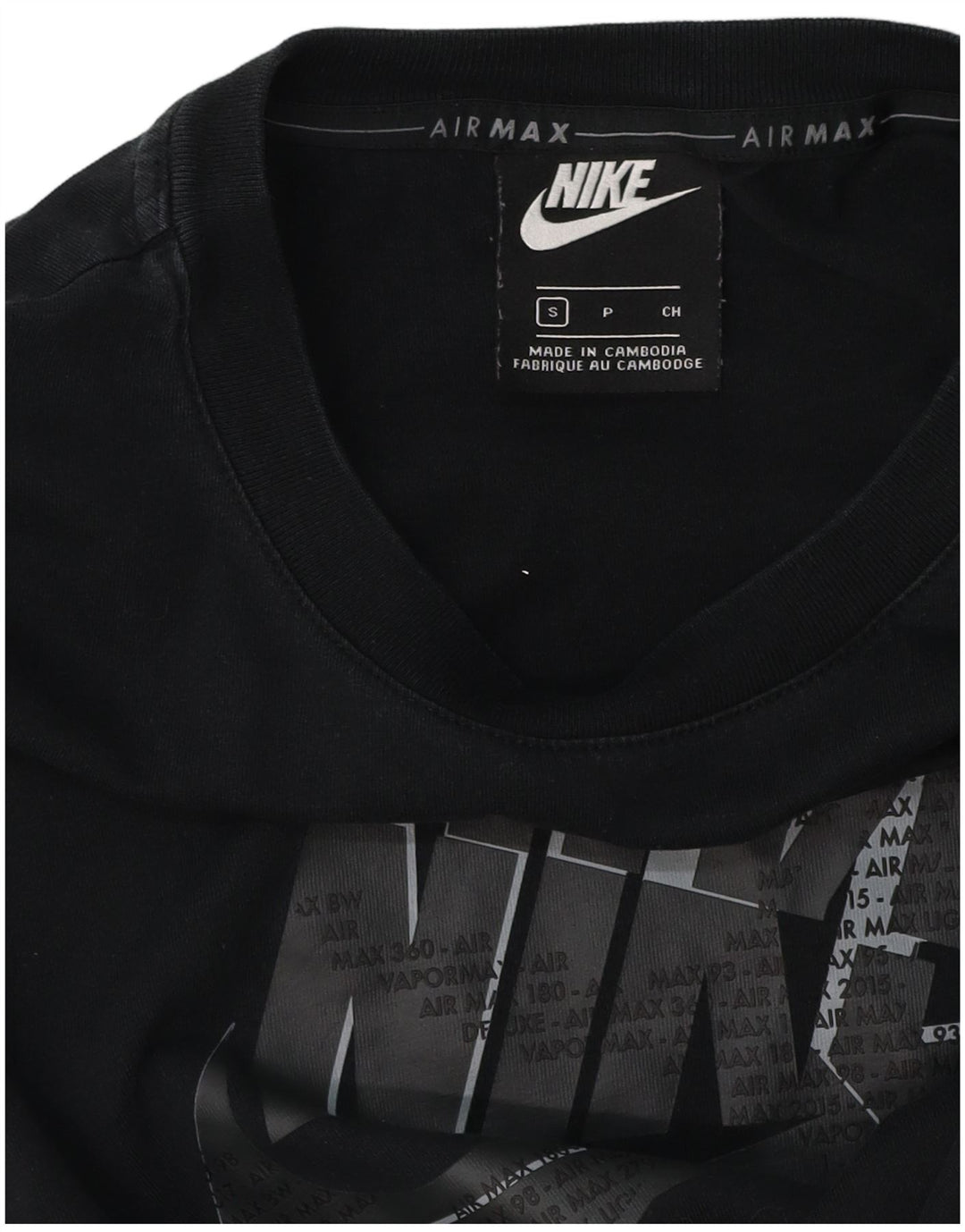 Nike grafisk t-shirt top til mænd, lille sort bomuld