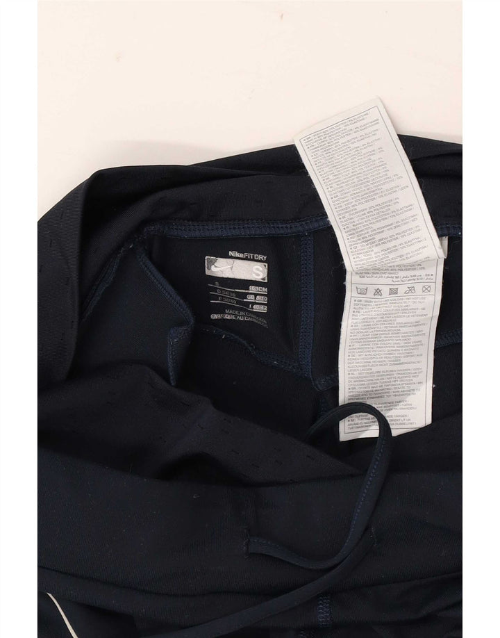 Nike Flare træningsdragt bukser til kvinder UK 8/10 Small Navy Blue Polyester