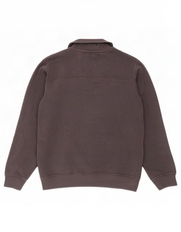 Besætningstøj Herre Zip Neck Sweatshirt Jumper 2XL Grå Bomuld
