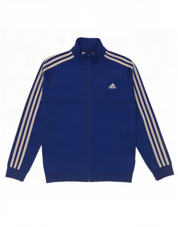 Adidas Drenge Træningsdragt Topjakke 11-12 År Blå Polyester