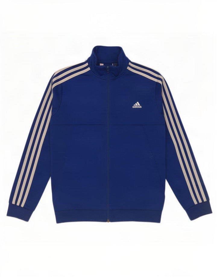 Adidas Drenge Træningsdragt Topjakke 11-12 År Blå Polyester