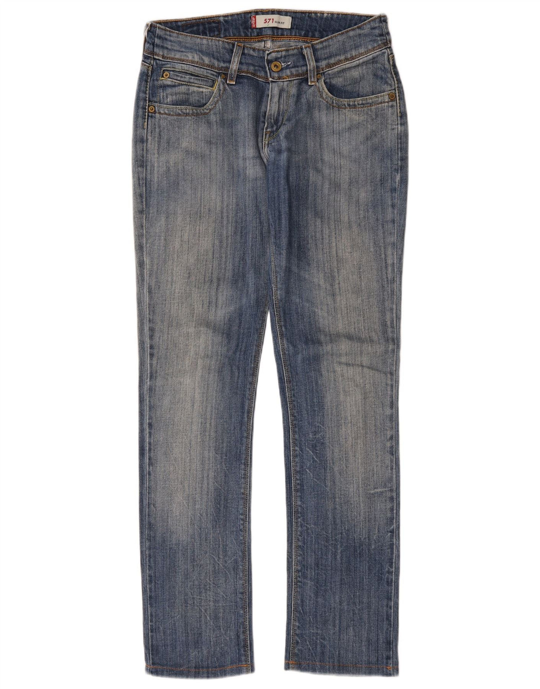 Levi's Dame 571 Slim Jeans W29 L30 Blå Bomuld