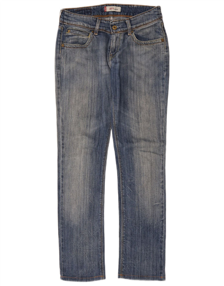Levi's Dame 571 Slim Jeans W29 L30 Blå Bomuld