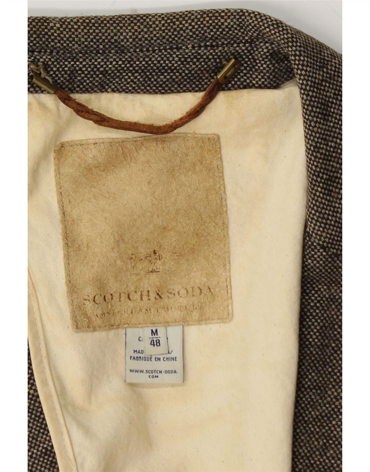 SCOTCH & SODA Herre 1-knaps blazerjakke IT 48 Medium Brun