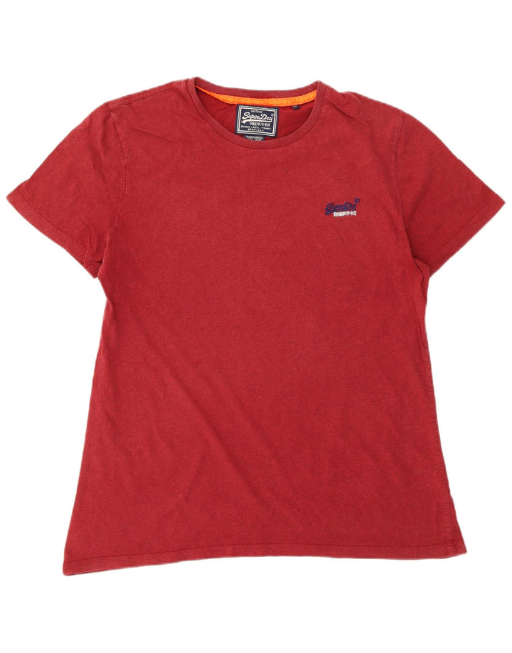 Superdry T-shirt top til mænd, stor rød bomuld