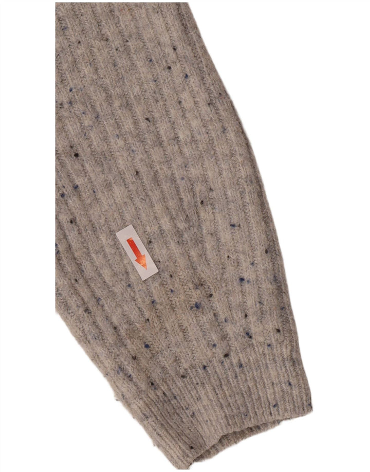 Marks & Spencer Dame Crop Cardigan Sweater UK 12 Medium Grey Flecked