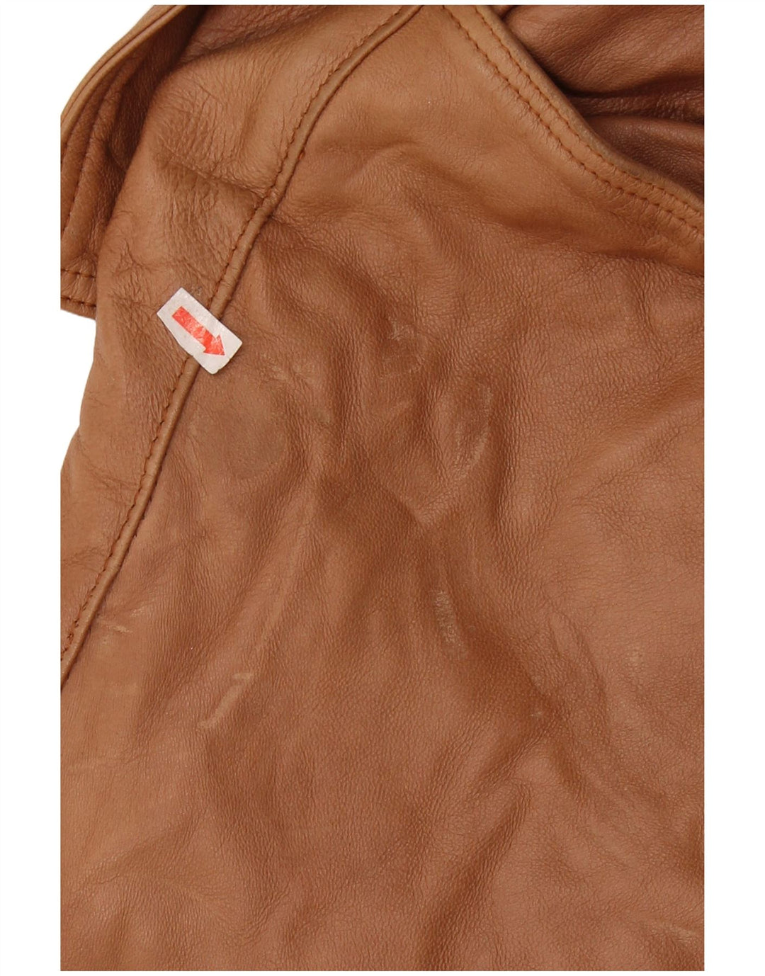 VINTAGE Military Læderjakke til mænd UK 44 2XL brunt læder