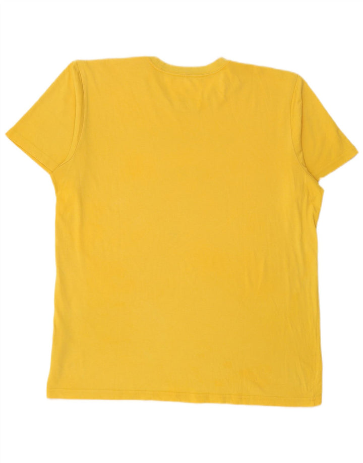 ADIDAS Herre Golden State Warriors Grafisk T-Shirt Top Stor Gul Bomuld