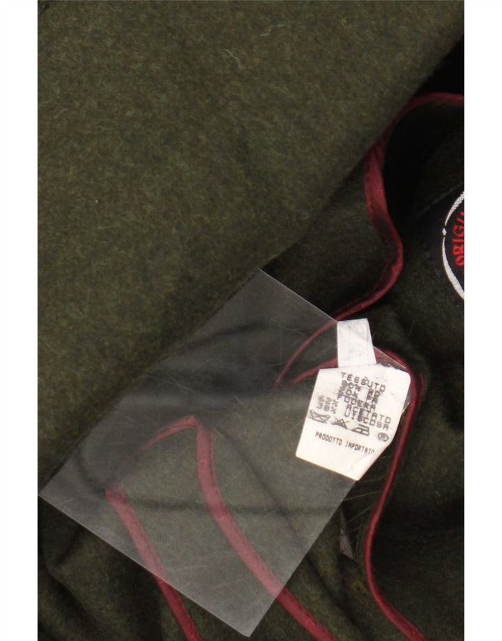 Loden Herre Overfrakke IT 48 Medium Khaki Wool