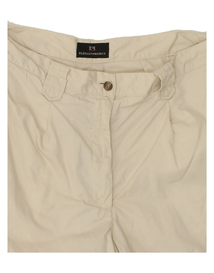 ELEGANT PROJECT Mens Pegged Casual Shorts IT 48 Medium W30 Beige Vintage Elegant Project and Second-Hand Elegant Project from Messina Hembry 