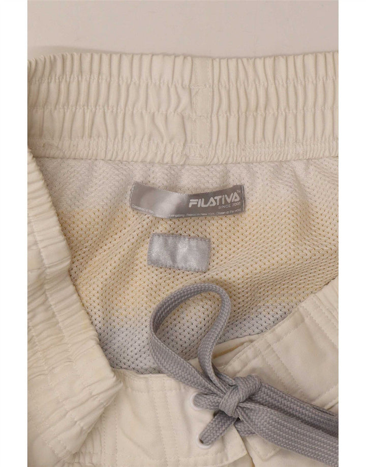 Fila svømmeshorts til kvinder UK 14 Medium White Colourblock