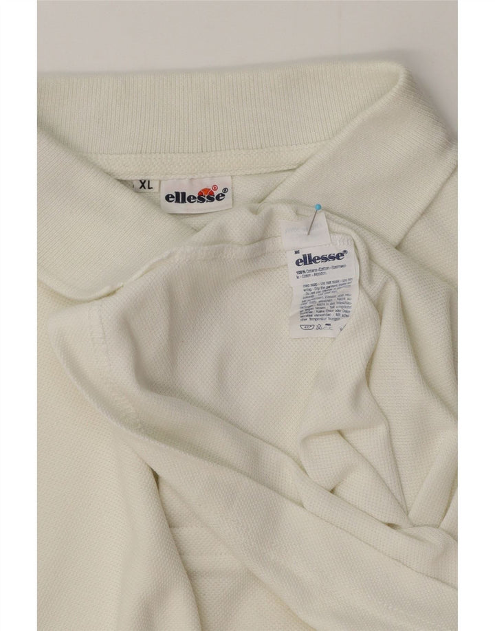 Ellesse Herre Polo Shirt XL Hvid Bomuld